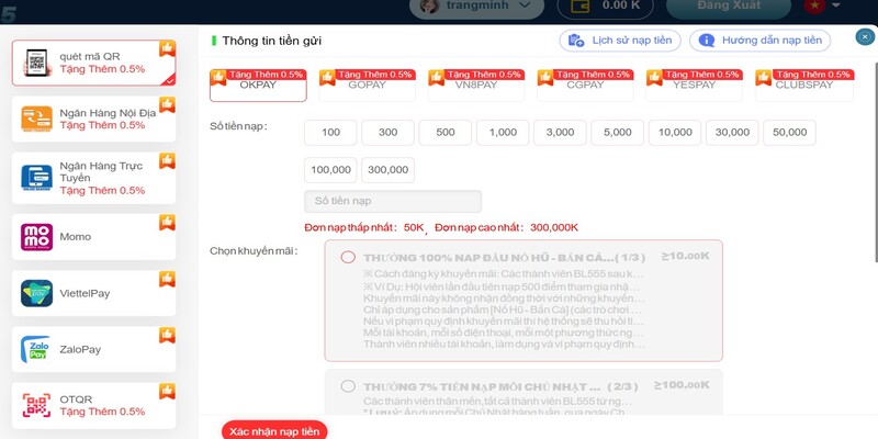 Các phương thức giao dịch nhà cái đang sử dụng